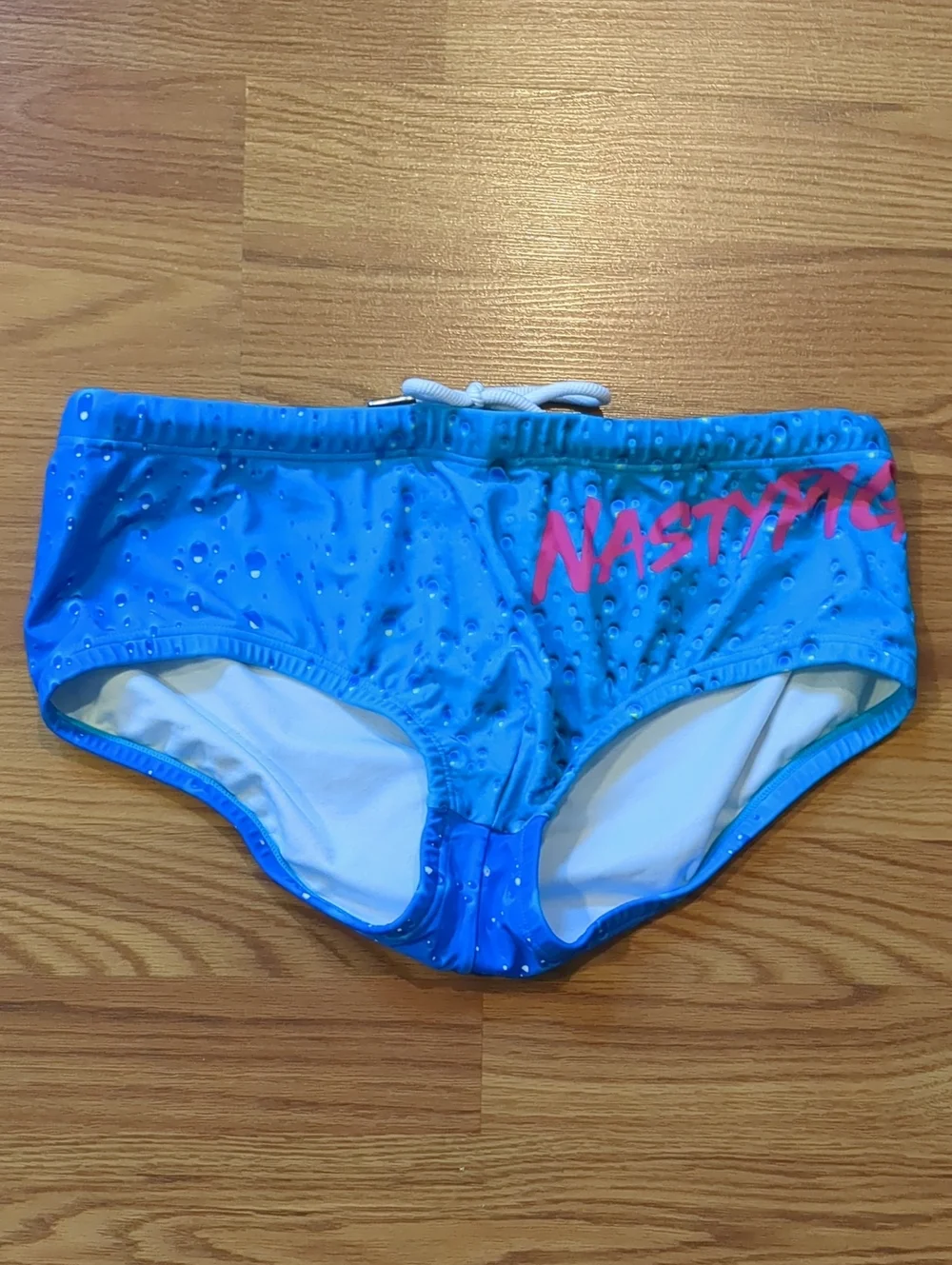 Nasty Pig Water Droplet Bubble Graphic Swim Briefs Low Rise Square Cut L